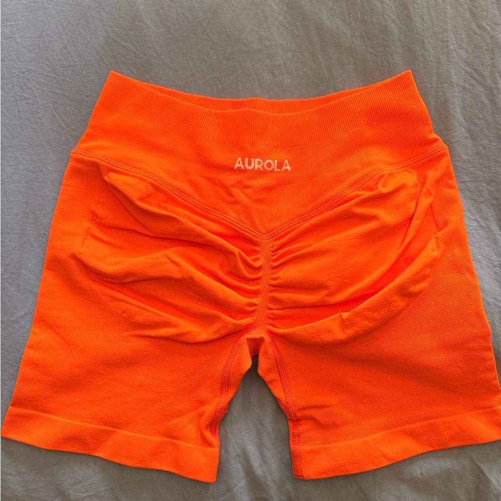 Aurola Women's Orange Gym Shorts